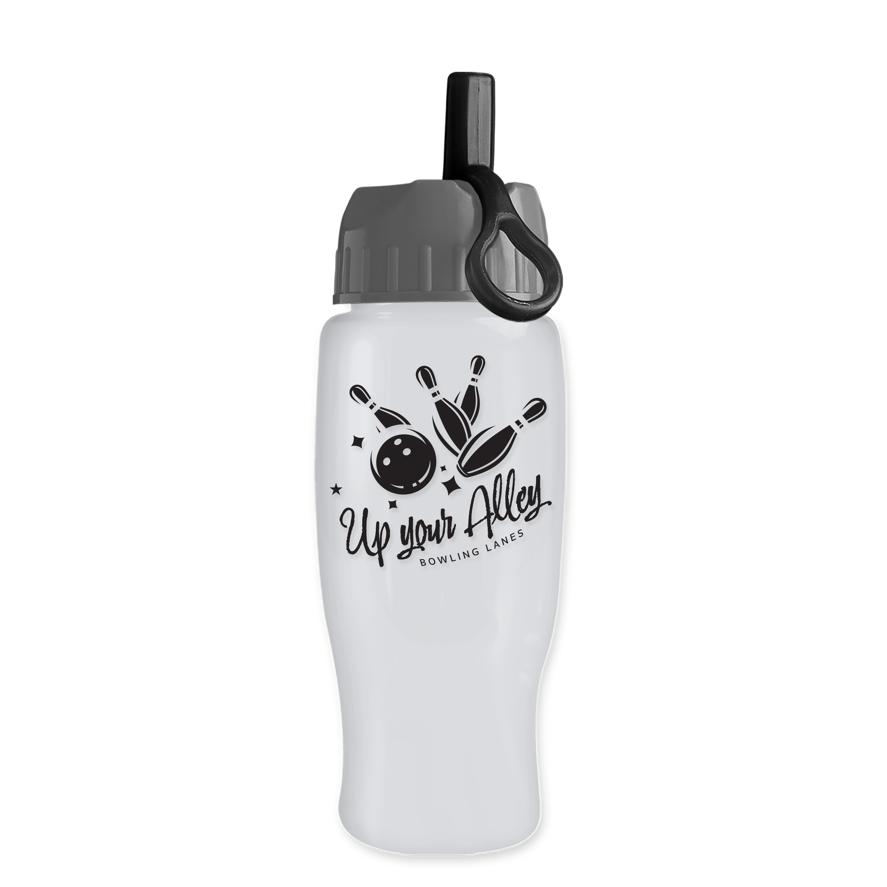 Poly+ Recycled Bottle with Ring-Straw Lid - 27 oz.